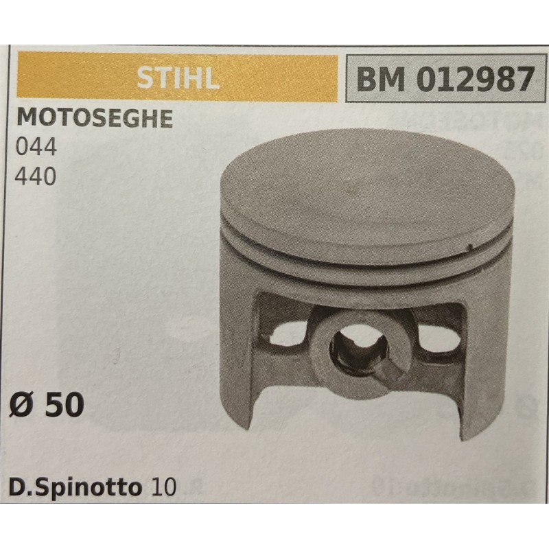 BRUMAR PISTONE COMPLETO STIHL MOTOSEGHE 044 440  Ø 50 D Spinotto 10  RO