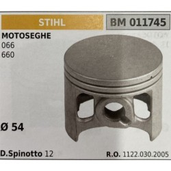 BRUMAR PISTONE COMPLETO STIHL MOTOSEGHE 066 660  Ø 54 D Spinotto 12 RO 11220302005