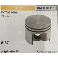 BRUMAR PISTONE COMPLETO STIHL MOTOSEGHE MS 192T  Ø 37 D Spinotto 10 RO 11370302002