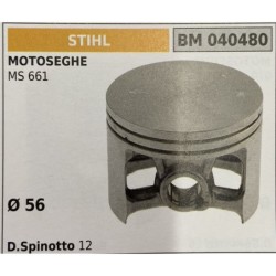 BRUMAR PISTONE COMPLETO STIHL MOTOSEGHE MS 661  Ø 56 D Spinotto 12 RO