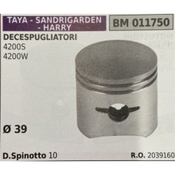 BRUMAR PISTONE COMPLETO TAYA  SANDRIGARDEN  HARRY DECESPUGLIATORI 4200S 4200W  Ø 39 D Spinotto 10 RO 2039160
