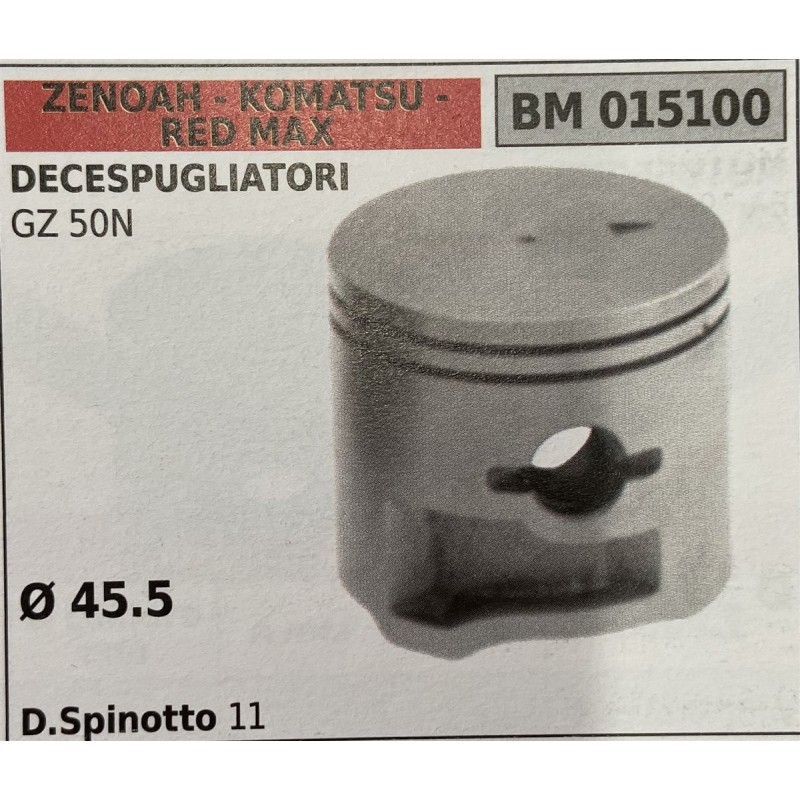 BRUMAR PISTONE COMPLETO ZENOAH  KOMATSU  RED MAX DECESPUGLIATORI GZ 50N   Ø 455 D Spinotto 11 RO