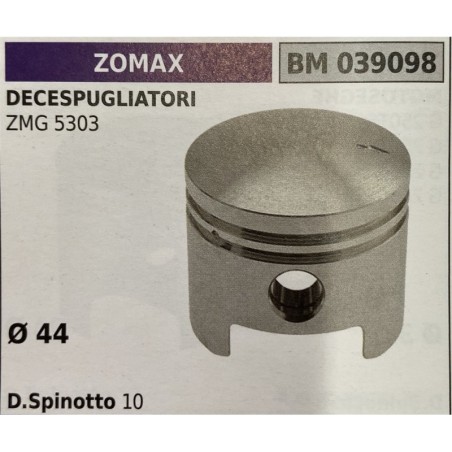 BRUMAR PISTONE COMPLETO ZOMAX DECESPUGLIATORI ZMG 5303   Ø 44 D Spinotto 10 RO