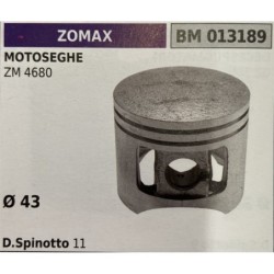 BRUMAR PISTONE COMPLETO ZOMAX MOTOSEGHE ZM 4680   Ø 43 D Spinotto 11 RO