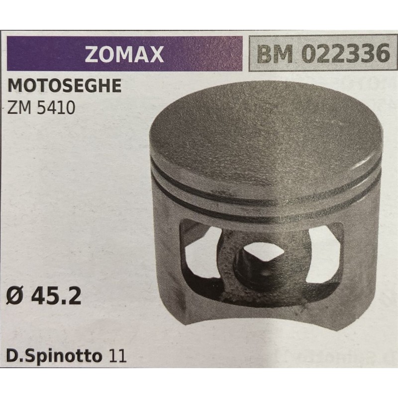 BRUMAR PISTONE COMPLETO ZOMAX MOTOSEGHE ZM 5410   Ø 452 D Spinotto 11 RO