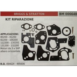 BRUMAR MEMBRANAKIT RIPARAZIONE BRIGGS & STRATTON  KIT RIPARAZIONE  APPLICAZIONI 92500  93500 94500  95500 Motori da 3 a 5HO alb