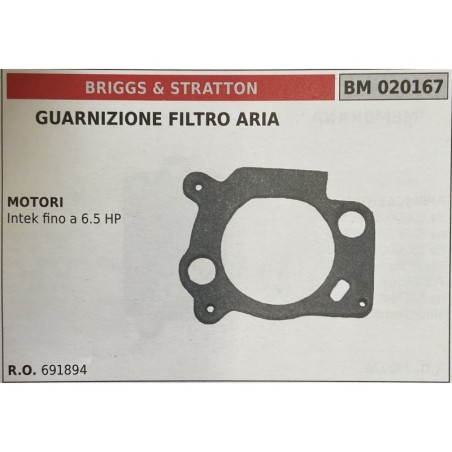 BRUMAR MEMBRANAKIT RIPARAZIONE BRIGGS & STRATTON  GUARNIZIONE FILTRO ARIA  MOTORI Intek fino a 65 HP   RO 691894