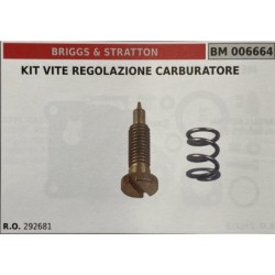 BRUMAR MEMBRANAKIT RIPARAZIONE BRIGGS & STRATTON  KIT VITE REGOLAZIONE CARBURATORE   RO 292681