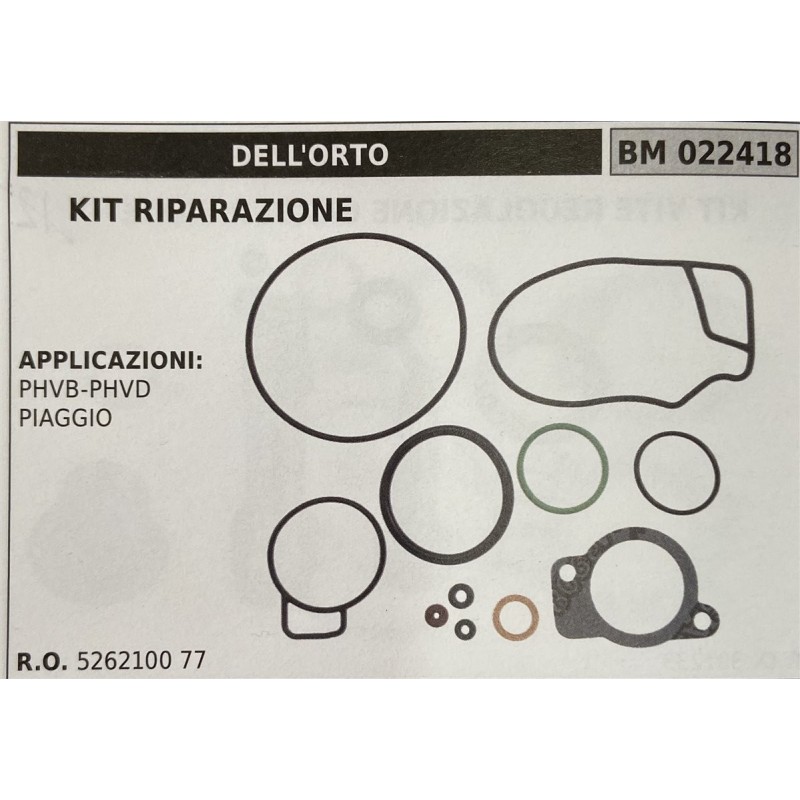 BRUMAR MEMBRANAKIT RIPARAZIONE DELL'ORTO  KIT RIPARAZIONE   APPLICAZIONI PHVBPHVD PIAGGIO  RO 526210077