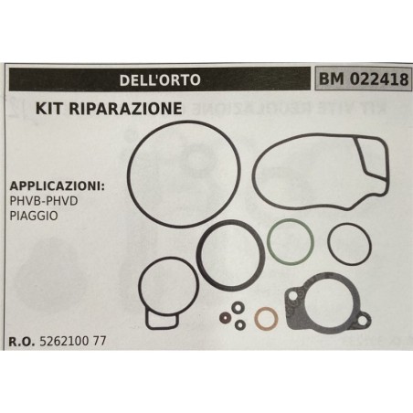 BRUMAR MEMBRANAKIT RIPARAZIONE DELL'ORTO  KIT RIPARAZIONE   APPLICAZIONI PHVBPHVD PIAGGIO  RO 526210077