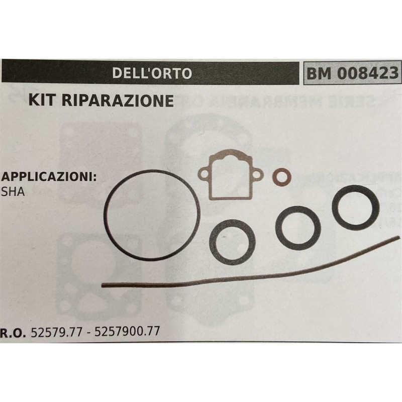 BRUMAR MEMBRANAKIT RIPARAZIONE DELL'ORTO  KIT RIPARAZIONE   APPLICAZIONI SHA  RO 5257977  525790077