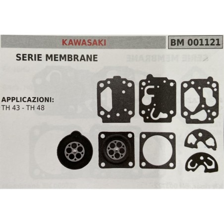 BRUMAR MEMBRANAKIT RIPARAZIONE KAWASAKI  SERIE MEMBRANE  APPLICAZIONI TH 43  TH 48  RO