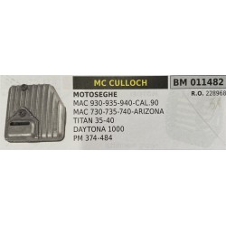 BRUMAR MARMITTA MC CULLOCH  MOTOSEGHE MAC 930935940CAL90 MAC 730735740ARIZONA TITAN 3540 DAYTONA 1000 PM 374484  RO 228968