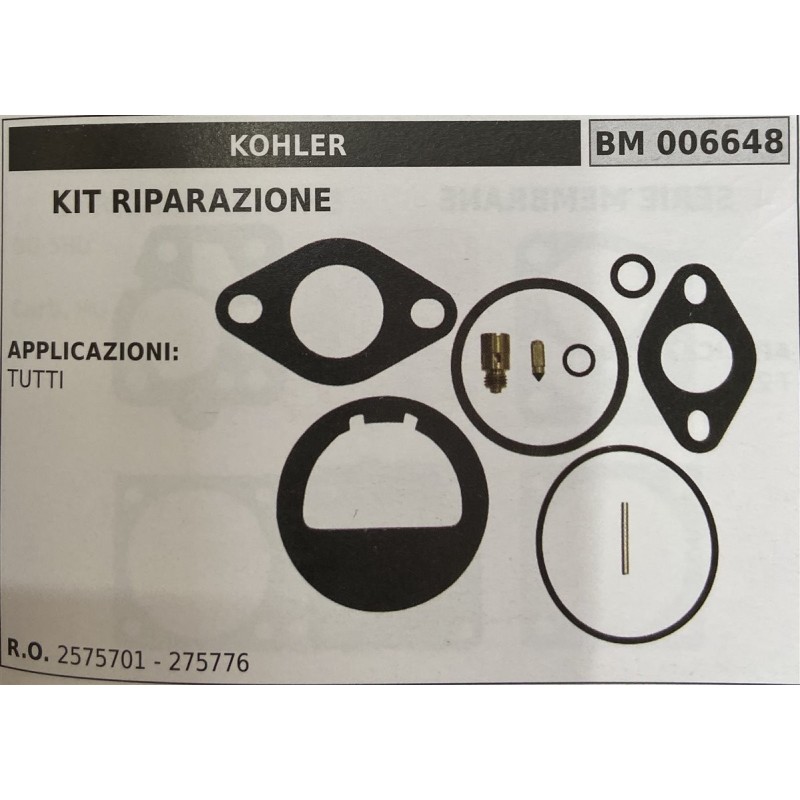 BRUMAR MEMBRANAKIT RIPARAZIONE KOHLER  KIT RIPARAZIONE  APPLICAZIONI TUTTI  RO 2575701  275776