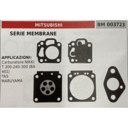 BRUMAR MEMBRANAKIT RIPARAZIONE MITSUBISHI  SERIE MEMBRANE  APPLICAZIONI Carburatore NIKKI T 200240300 (BA 401) TAS MARUYAMA  RO