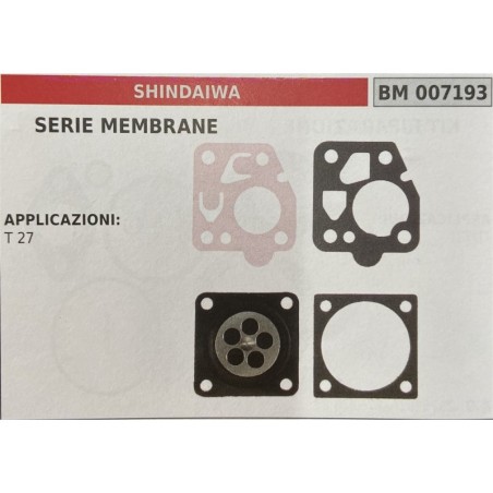BRUMAR MEMBRANAKIT RIPARAZIONE SHINDAIWA  SERIE MEMBRANE  APPLICAZIONI T 27  RO