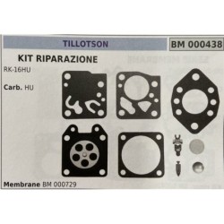 BRUMAR MEMBRANAKIT RIPARAZIONE TILLOTSON  KIT RIPARAZIONE RK16HU  Carb HU  Membrane BM 000729