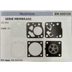 BRUMAR MEMBRANAKIT RIPARAZIONE TILLOTSON  SERIE MEMBRANE DG3HU  Carb HU  Kit ripar BM 000438