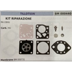 BRUMAR MEMBRANAKIT RIPARAZIONE TILLOTSON  KIT RIPARAZIONE RK19HU  Carb HU  Membrane BM 000731
