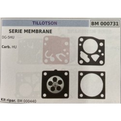 BRUMAR MEMBRANAKIT RIPARAZIONE TILLOTSON  SET MEMBRANE DG5HU  Carb HU  Kit ripar BM 000440