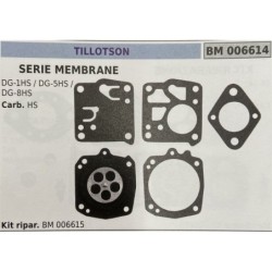 BRUMAR MEMBRANAKIT RIPARAZIONE TILLOTSON  SERIE MEMBRANE DG1HS  DG5HS  DG8HS  Carb HS  Kit ripar BM 006615