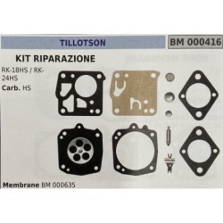 BRUMAR MEMBRANAKIT RIPARAZIONE TILLOTSON  KIT RIPARAZIONE RK18HS  RK24HS  Carb HS  Membrane BM 000635