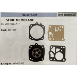 BRUMAR MEMBRANAKIT RIPARAZIONE TILLOTSON  SERIE MEMBRANE DG2HS  DG2HT  Carb HS  HT  Kit ripar BM 000416