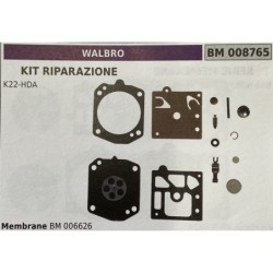 BRUMAR MEMBRANAKIT RIPARAZIONE WALBRO  KIT RIPARAZIONE K22HDA  Membrane BM 006626