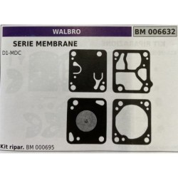 BRUMAR MEMBRANAKIT RIPARAZIONE WALBRO  SERIE MEMBRANE D1MDC  Kit ripar BM 000695