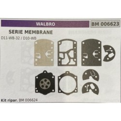 BRUMAR MEMBRANAKIT RIPARAZIONE WALBRO  SERIE MEMBRANE D11WB32  D10WB  Kit ripar BM 006624