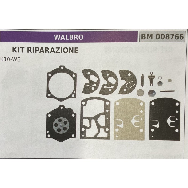 BRUMAR MEMBRANAKIT RIPARAZIONE WALBRO  KIT RIPARAZIONE K10WB  RO