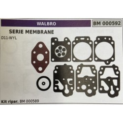 BRUMAR MEMBRANAKIT RIPARAZIONE WALBRO  SERIE MEMBRANE D11WYL  Kit ripar BM 000589