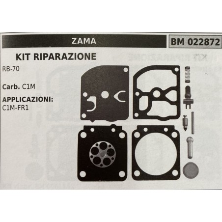 BRUMAR MEMBRANAKIT RIPARAZIONE ZAMA  KIT RIPARAZIONE RB70  Carb C1M  APPLICAZIONI C1MFR1  Membrane