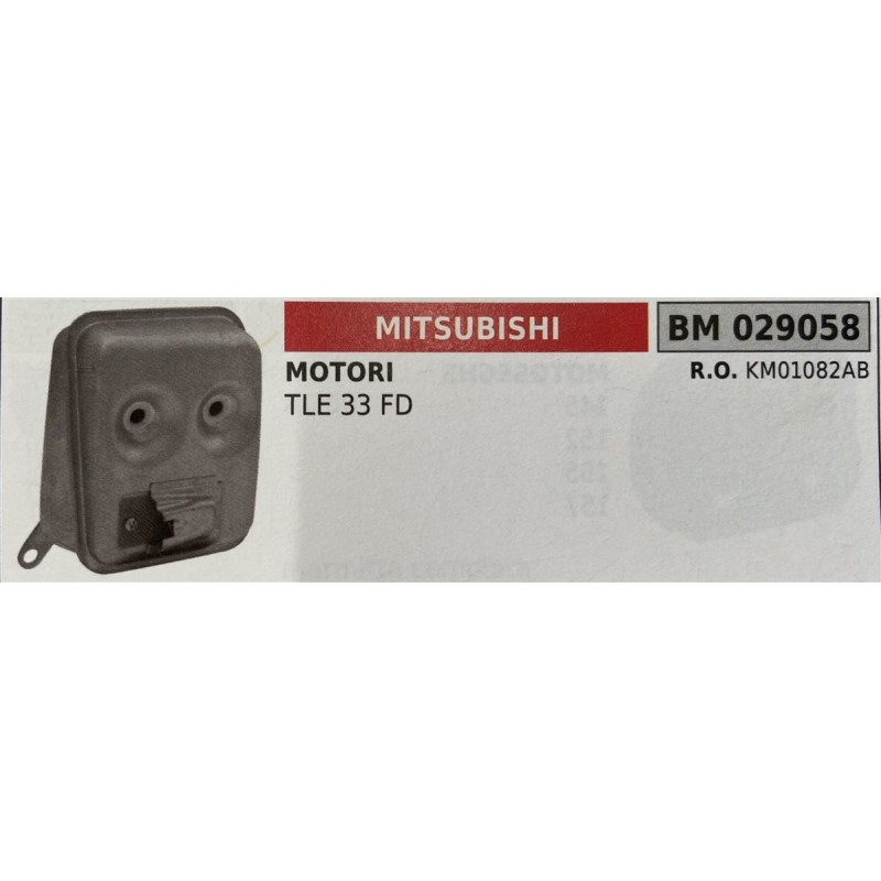 BRUMAR MARMITTA MITSUBISHI  MOTORI TLE 33 FD  RO KM01082AB