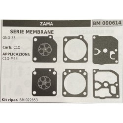 BRUMAR MEMBRANAKIT RIPARAZIONE ZAMA  SERIE MEMBRANE GND33  Carb C1Q  APPLICAZIONI C1QM44  Kit ripar BM 022853