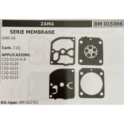 BRUMAR MEMBRANAKIT RIPARAZIONE ZAMA  SERIE MEMBRANE GND56  Carb C1Q  APPLICAZIONI C1QS119AB C1QS120 C1QS121 C1QS122 C1QS123  Ki