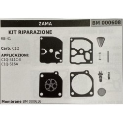 BRUMAR MEMBRANAKIT RIPARAZIONE ZAMA  KIT RIPARAZIONE RB41  Carb C1Q  APPLICAZIONI C1QS11CE C1QS16A  Membrane BM 000616