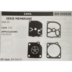 BRUMAR MEMBRANAKIT RIPARAZIONE ZAMA  SERIE MEMBRANE GND29  Carb C1Q  APPLICAZIONI C1QS11G  Kit ripar BM 006137