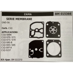BRUMAR MEMBRANAKIT RIPARAZIONE ZAMA  SERIE MEMBRANE GND56  Carb C1Q  APPLICAZIONI C1QS69A C1QS70  S71 C1QS73  S79 C1QS80B C1QS9