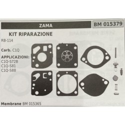 BRUMAR MEMBRANAKIT RIPARAZIONE ZAMA  KIT RIPARAZIONE RB114  Carb C1Q  APPLICAZIONI C1QS72B C1QS81 C1QS88  Membrane BM 015365