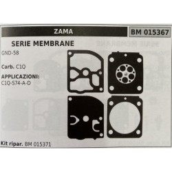BRUMAR MEMBRANAKIT RIPARAZIONE ZAMA  SERIE MEMBRANE GND58  Carb C1Q  APPLICAZIONI C1QS74AD  Kit ripar BM 015371