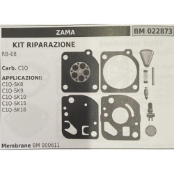 BRUMAR MEMBRANAKIT RIPARAZIONE ZAMA  KIT RIPARAZIONE RB68  Carb C1Q  APPLICAZIONI C1QSK8 C1QSK9 C1QSK10 C1QSK15 C1QSK16  Membra