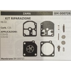 BRUMAR MEMBRANAKIT RIPARAZIONE ZAMA  KIT RIPARAZIONE RB02  Carb C1S  APPLICAZIONI C1SE1 C1SE2  Membrane BM 000717
