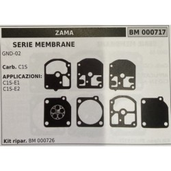 BRUMAR MEMBRANAKIT RIPARAZIONE ZAMA  SERIE MEMBRANE GND02  Carb C1S  APPLICAZIONI C1SE1 C1SE2  Kit ripar BM 000726