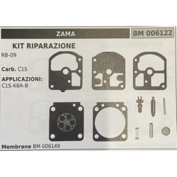 BRUMAR MEMBRANAKIT RIPARAZIONE ZAMA  KIT RIPARAZIONE RB09  Carb C1S  APPLICAZIONI C1SK6AB  Membrane BM 006149