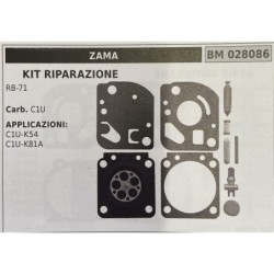 BRUMAR MEMBRANAKIT RIPARAZIONE ZAMA  KIT RIPARAZIONE RB71  Carb C1U  APPLICAZIONI C1UK54 C1UK81A  Membrane