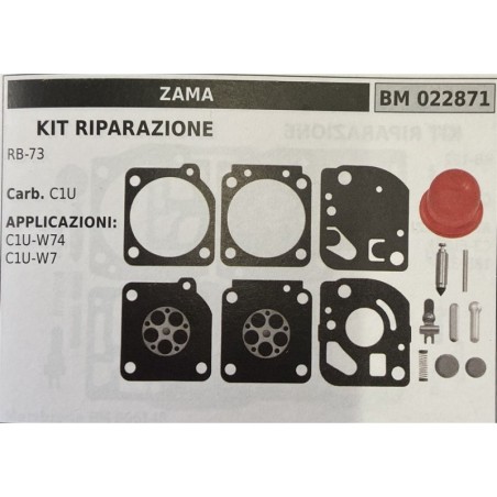 BRUMAR MEMBRANAKIT RIPARAZIONE ZAMA  KIT RIPARAZIONE RB73  Carb C1U  APPLICAZIONI C1UW74 C1UW7  Membrane