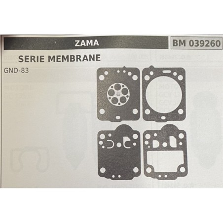 BRUMAR MEMBRANAKIT RIPARAZIONE ZAMA  SERIE MEMBRANE GND83