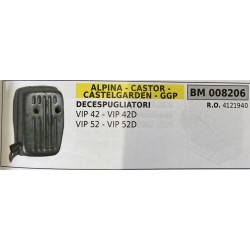 BRUMAR MARMITTA ALPINA  CASTOR  CASTELGARDEN  GGP   DECESPUGLIATORI VIP 42  VIP 42D VIP 52  VIP 52D  RO 4121940