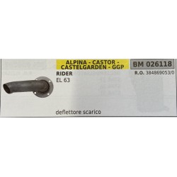 BRUMAR MARMITTA ALPINA  CASTOR  CASTELGARDEN  GGP  RIDER EL 63  deflettore scarico RO 3848690530